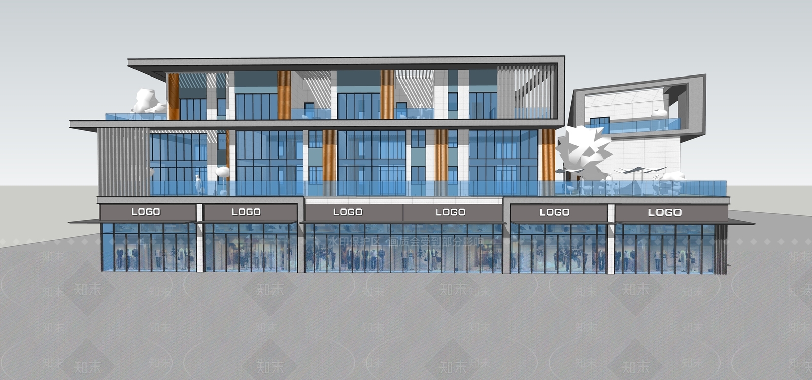 现代其他商业建筑SU模型下载【ID:1165541125】