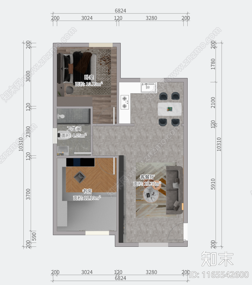 现代简约榻榻米施工图下载【ID:1165542600】