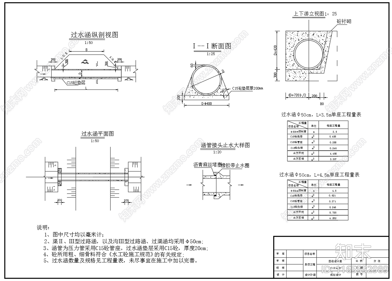 给排水节点详图cad施工图下载【ID:1165552989】