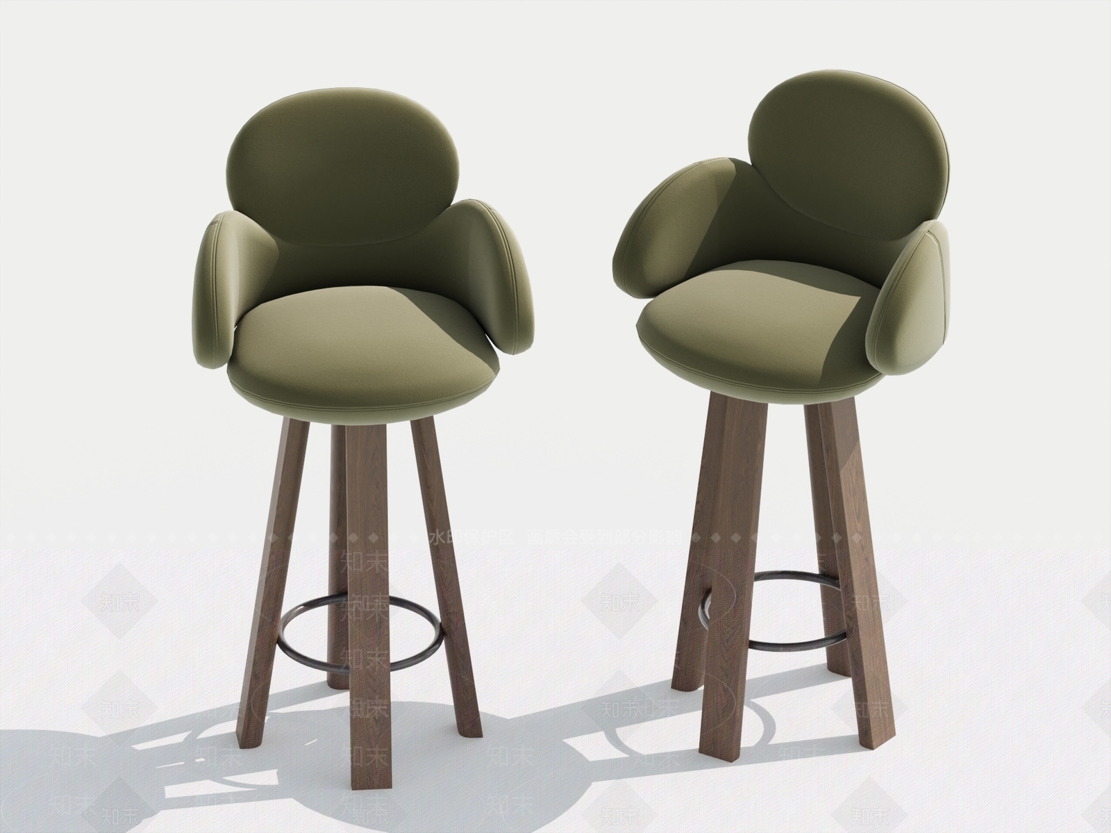 现代吧椅3D模型下载【ID:1165560048】