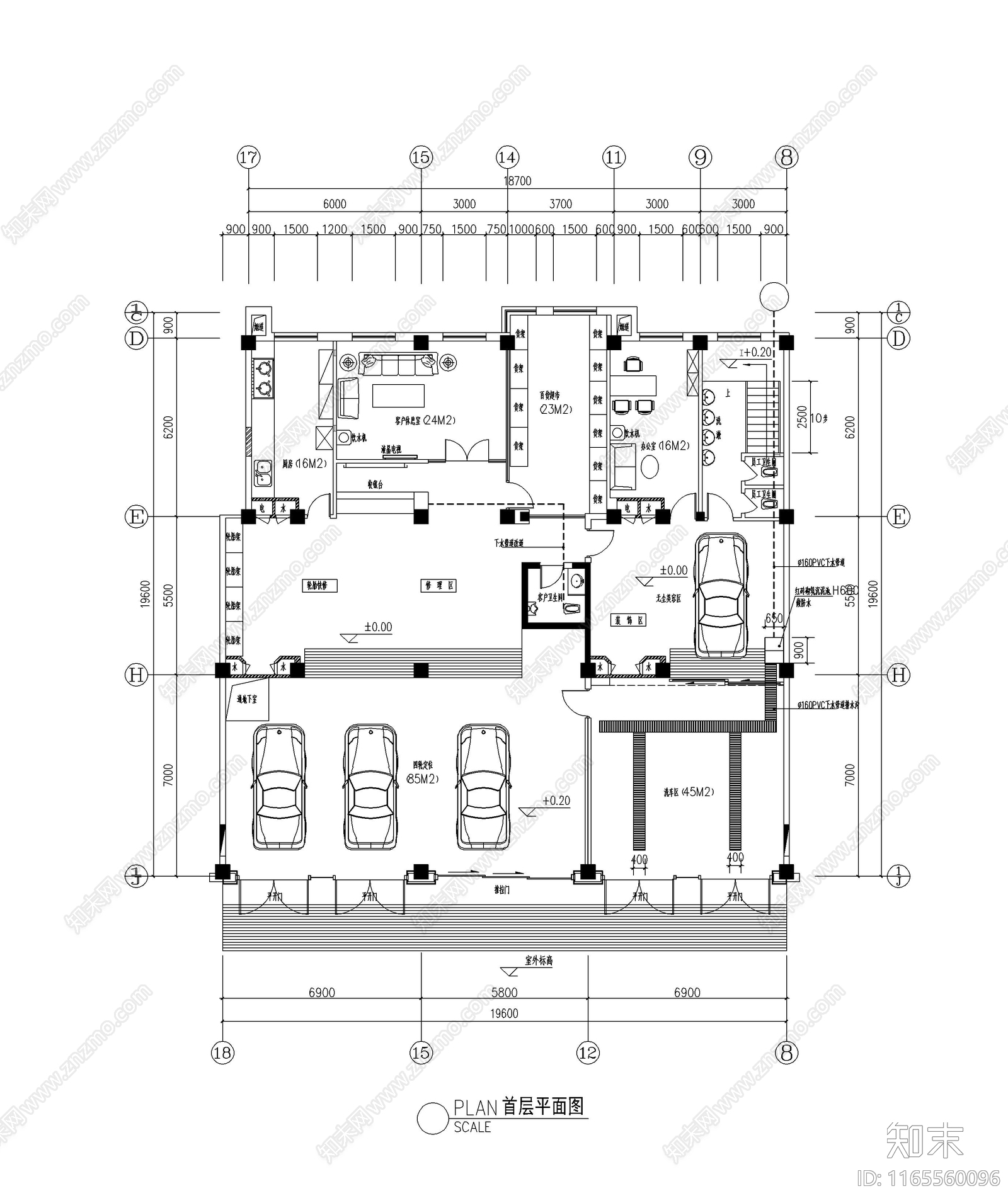 现代其他商业建筑cad施工图下载【ID:1165560096】