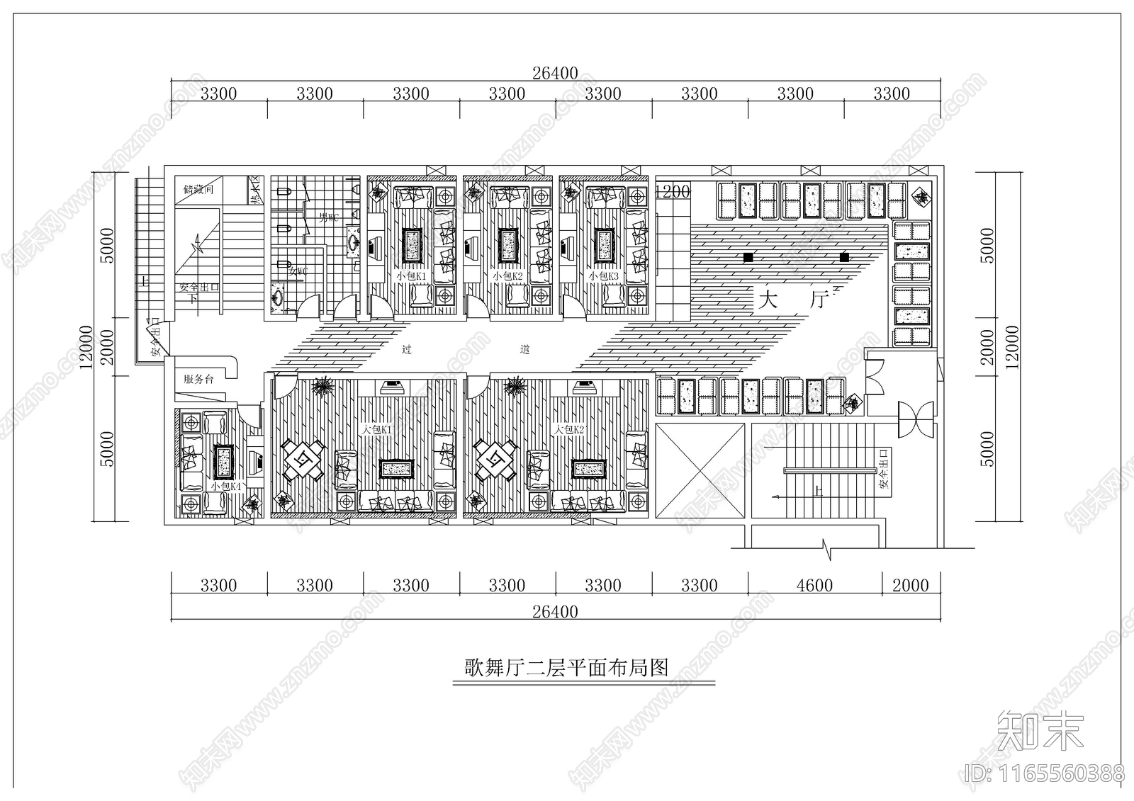 现代KTVcad施工图下载【ID:1165560388】