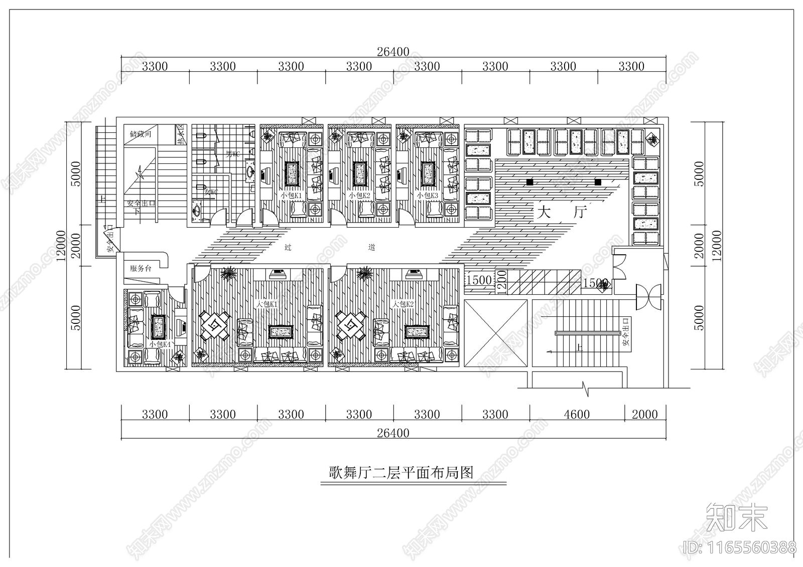 现代KTVcad施工图下载【ID:1165560388】