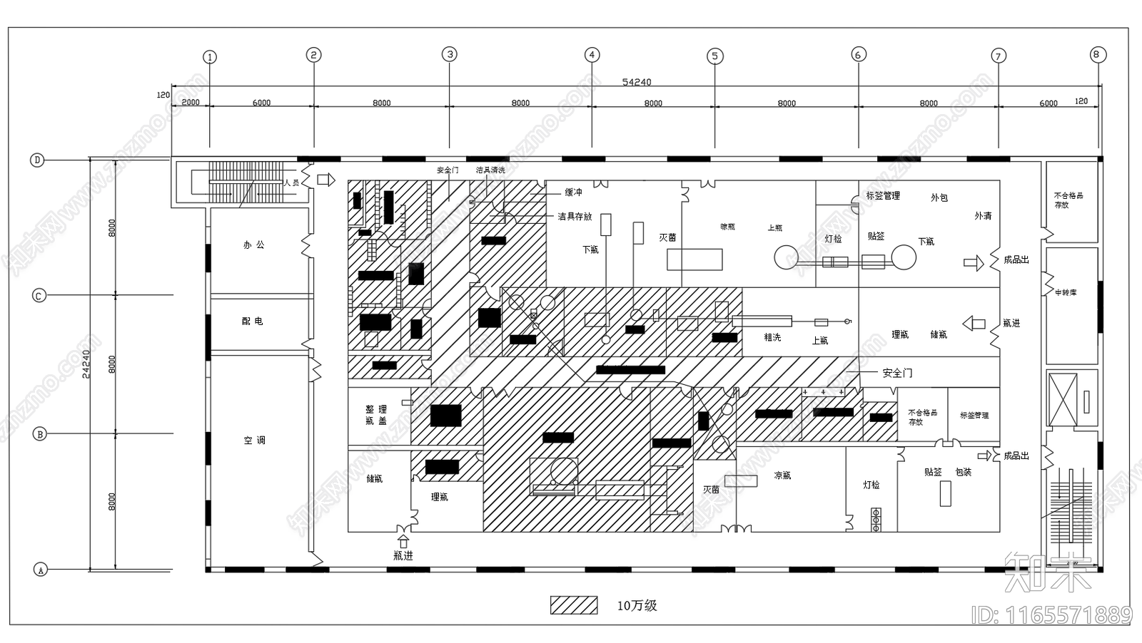 工装平面图施工图下载【ID:1165571889】