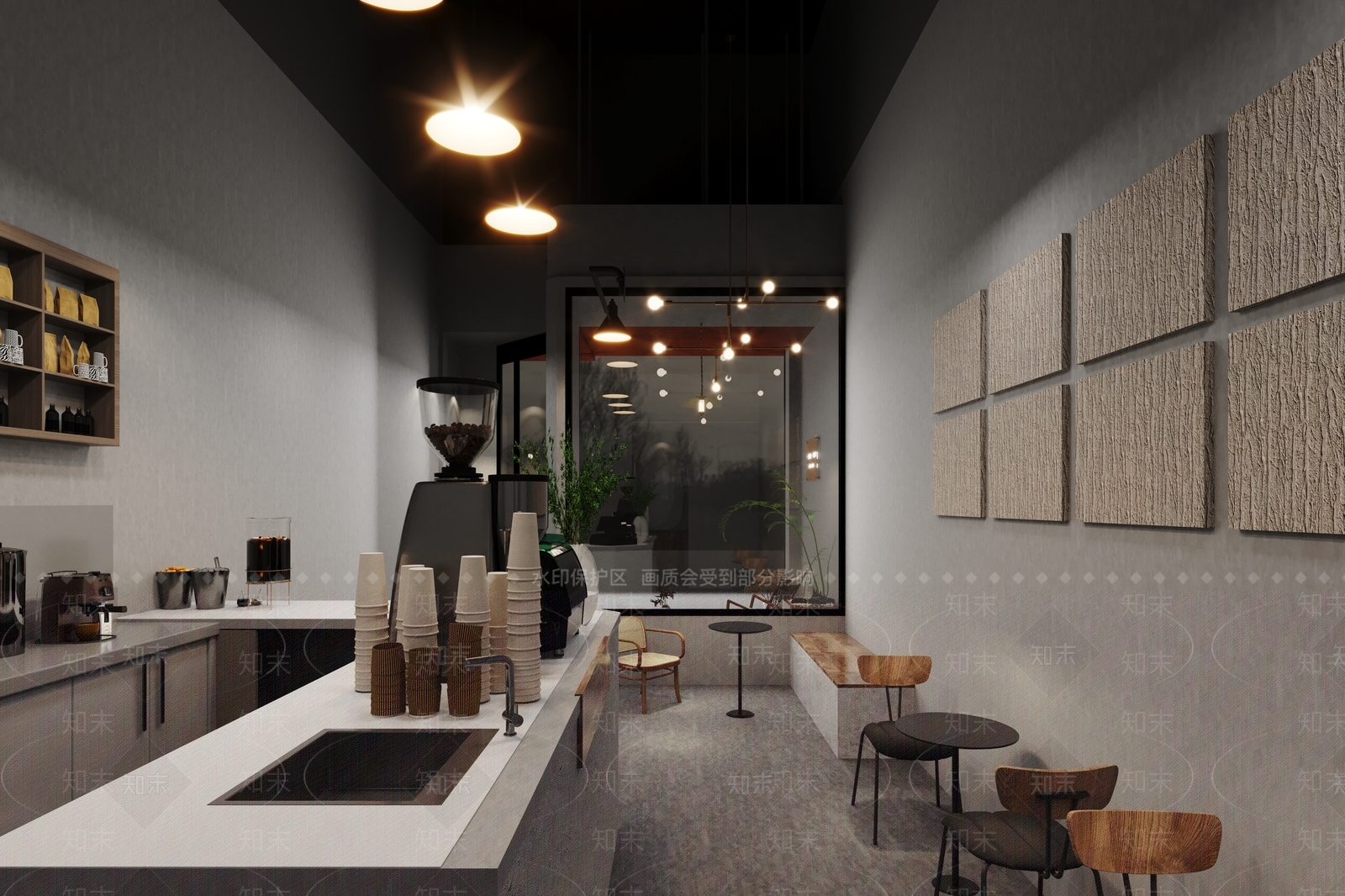 现代工业其他餐饮空间3D模型下载【ID:1165584315】