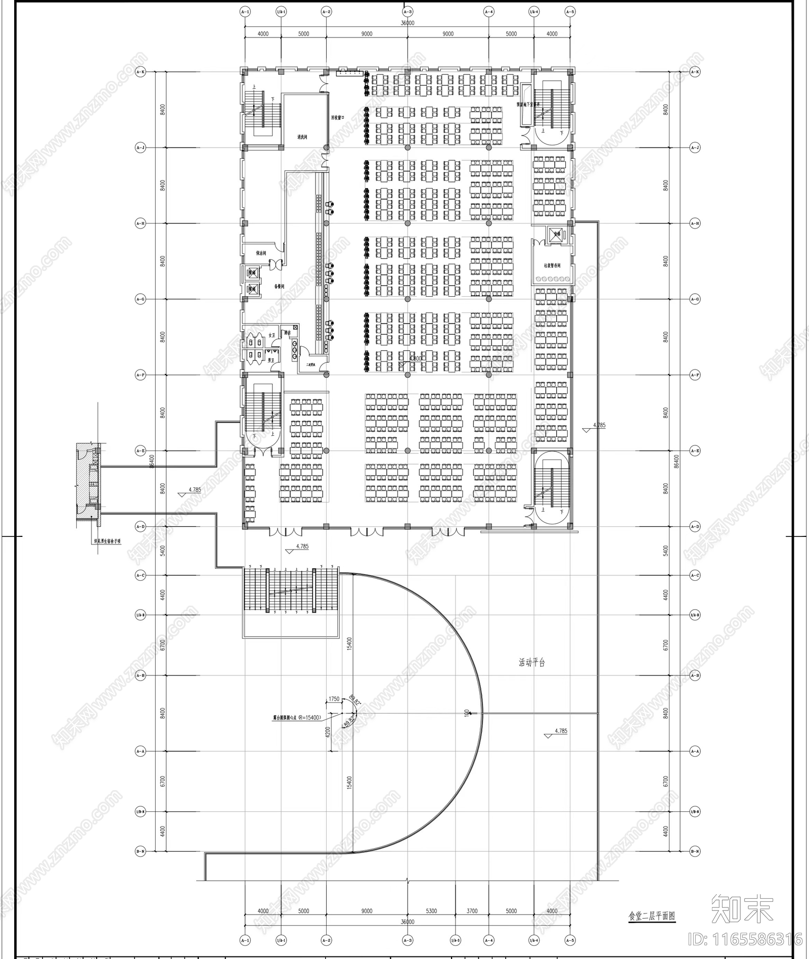 建筑平面图cad施工图下载【ID:1165586316】