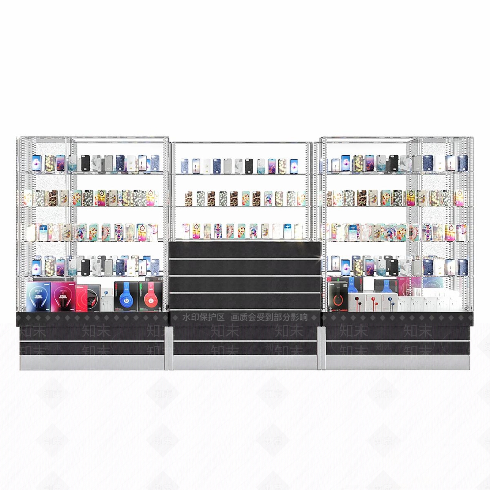 现代极简数码店3D模型下载【ID:1165589776】