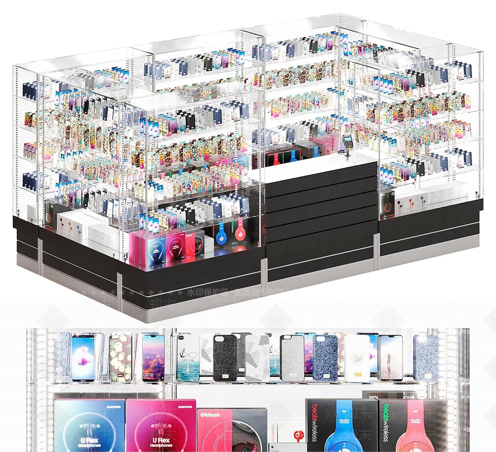 现代极简数码店3D模型下载【ID:1165589776】