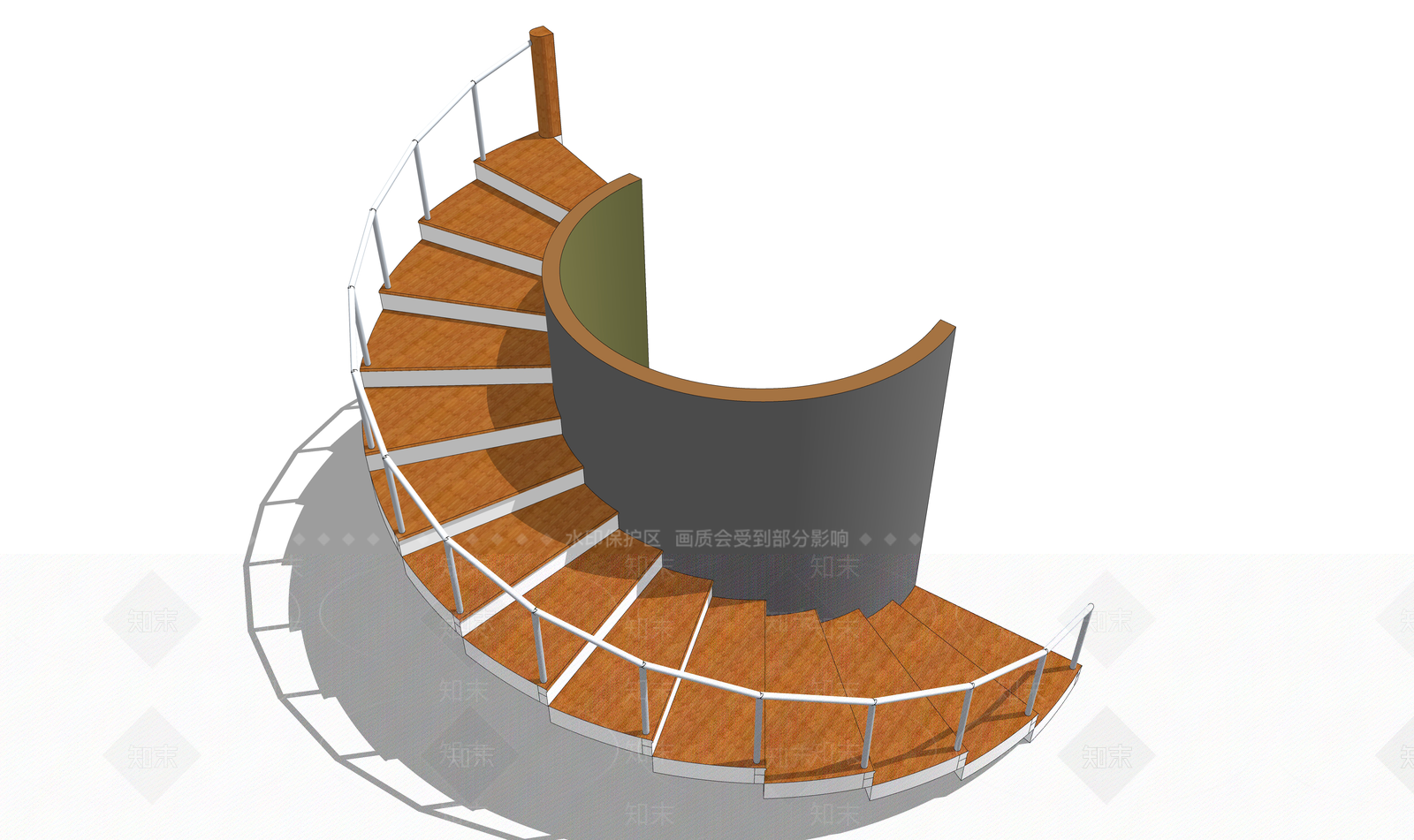 现代极简楼梯SU模型下载【ID:1165590220】