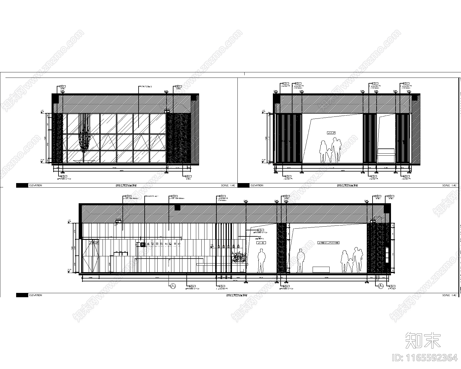 现代轻奢售楼处cad施工图下载【ID:1165592364】