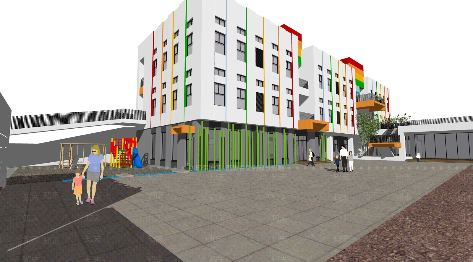 现代幼儿园内部SU模型下载【ID:1165592611】