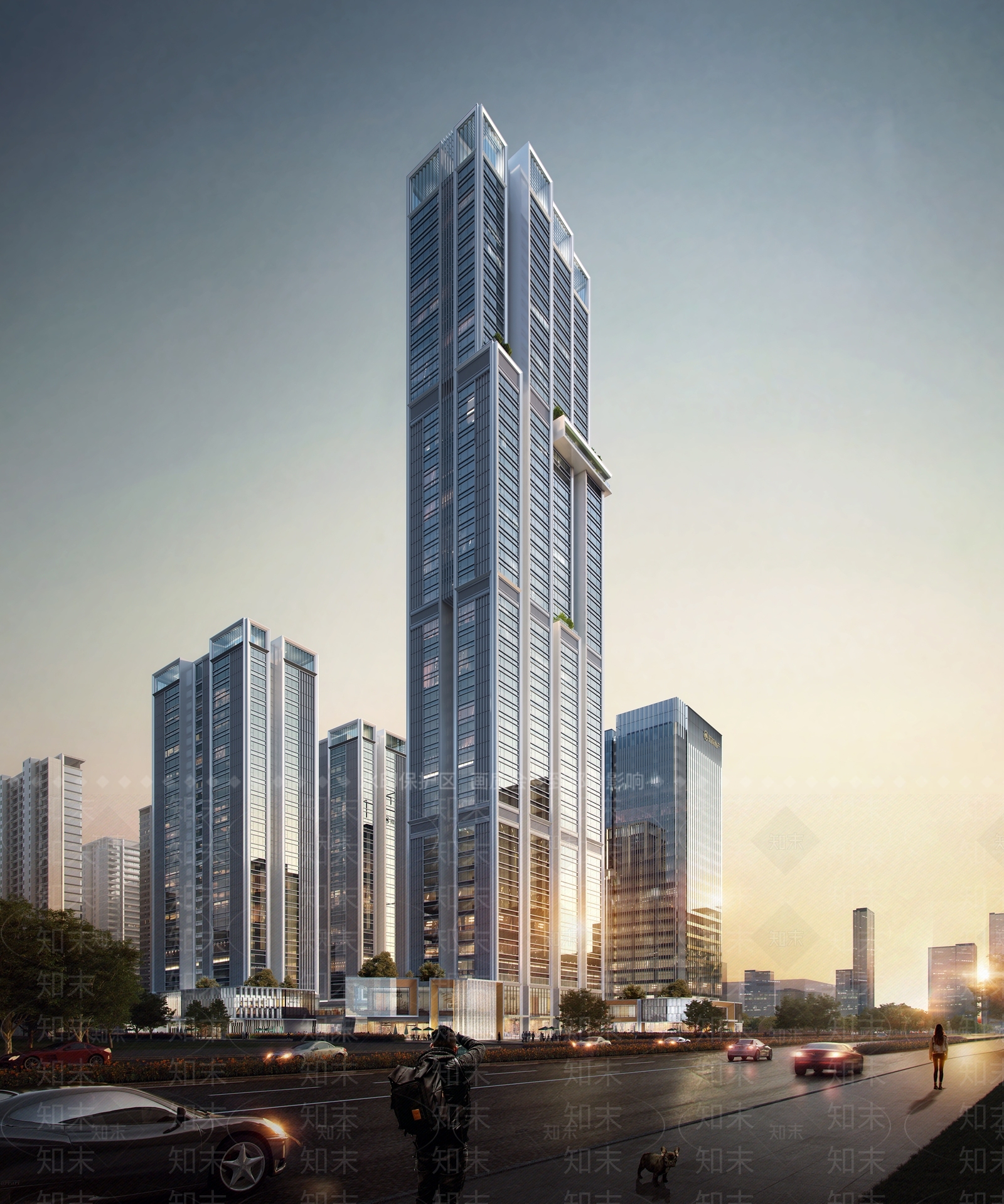 现代酒店建筑SU模型下载【ID:1165593796】