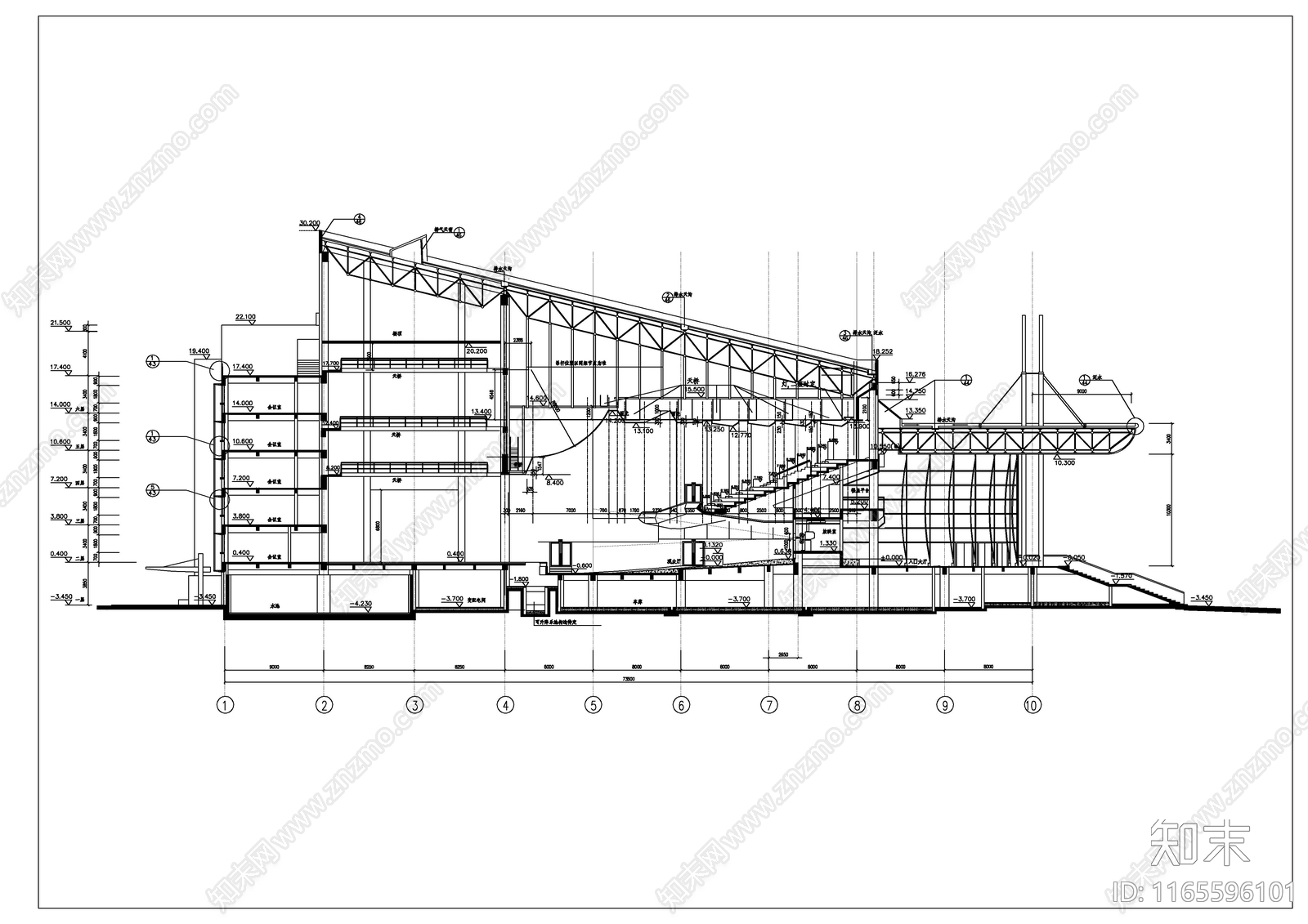 现代其他建筑cad施工图下载【ID:1165596101】