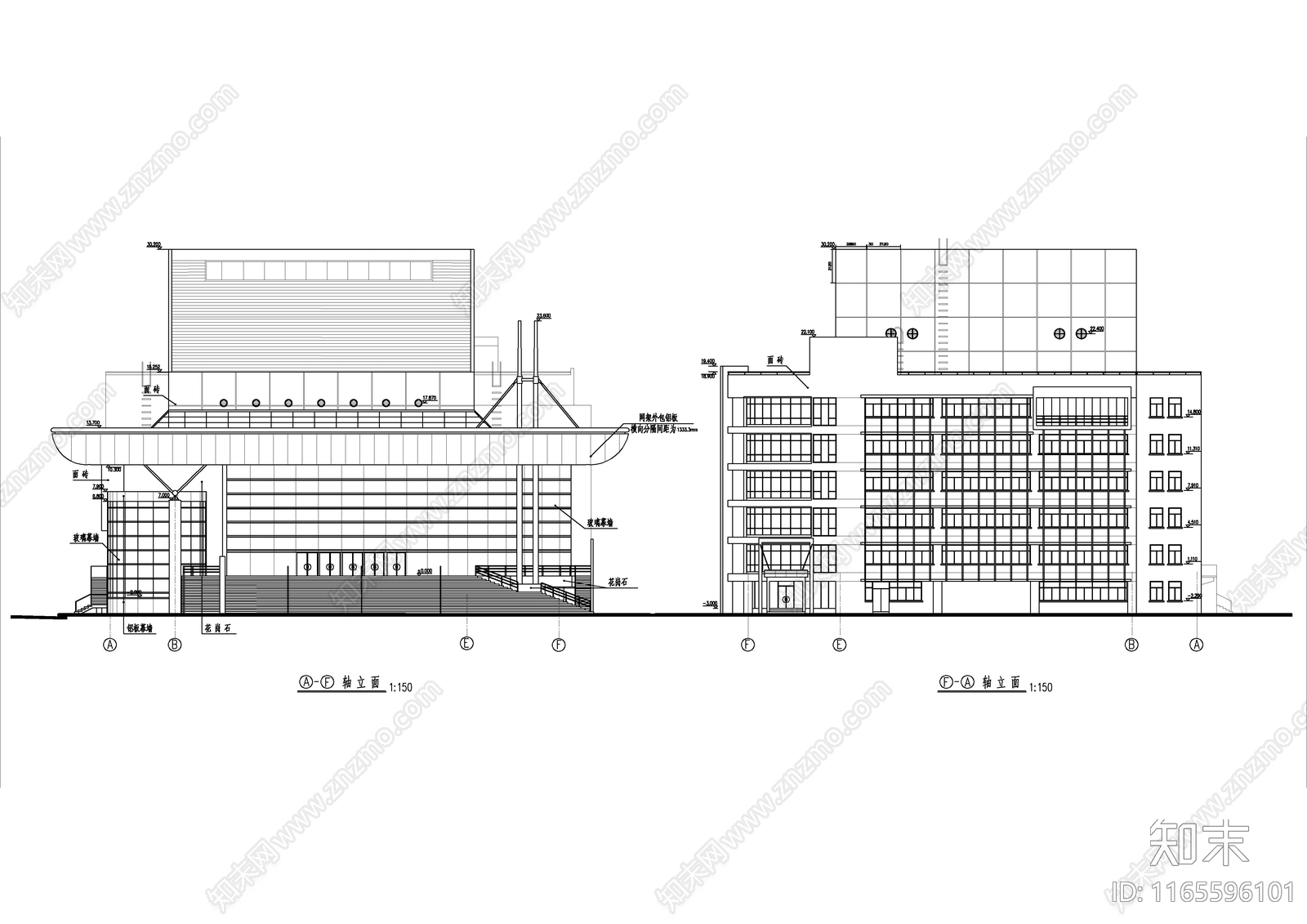 现代其他建筑cad施工图下载【ID:1165596101】