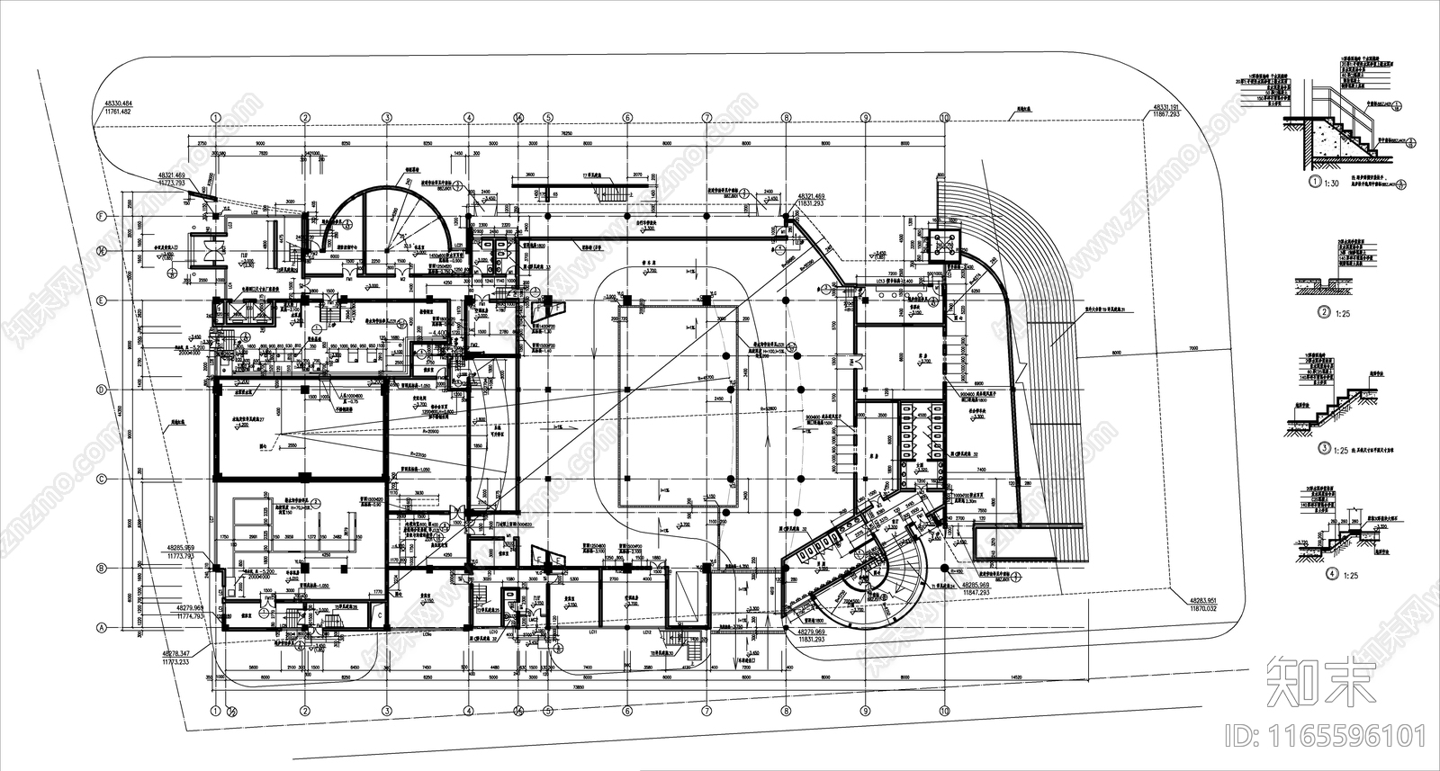 现代其他建筑cad施工图下载【ID:1165596101】