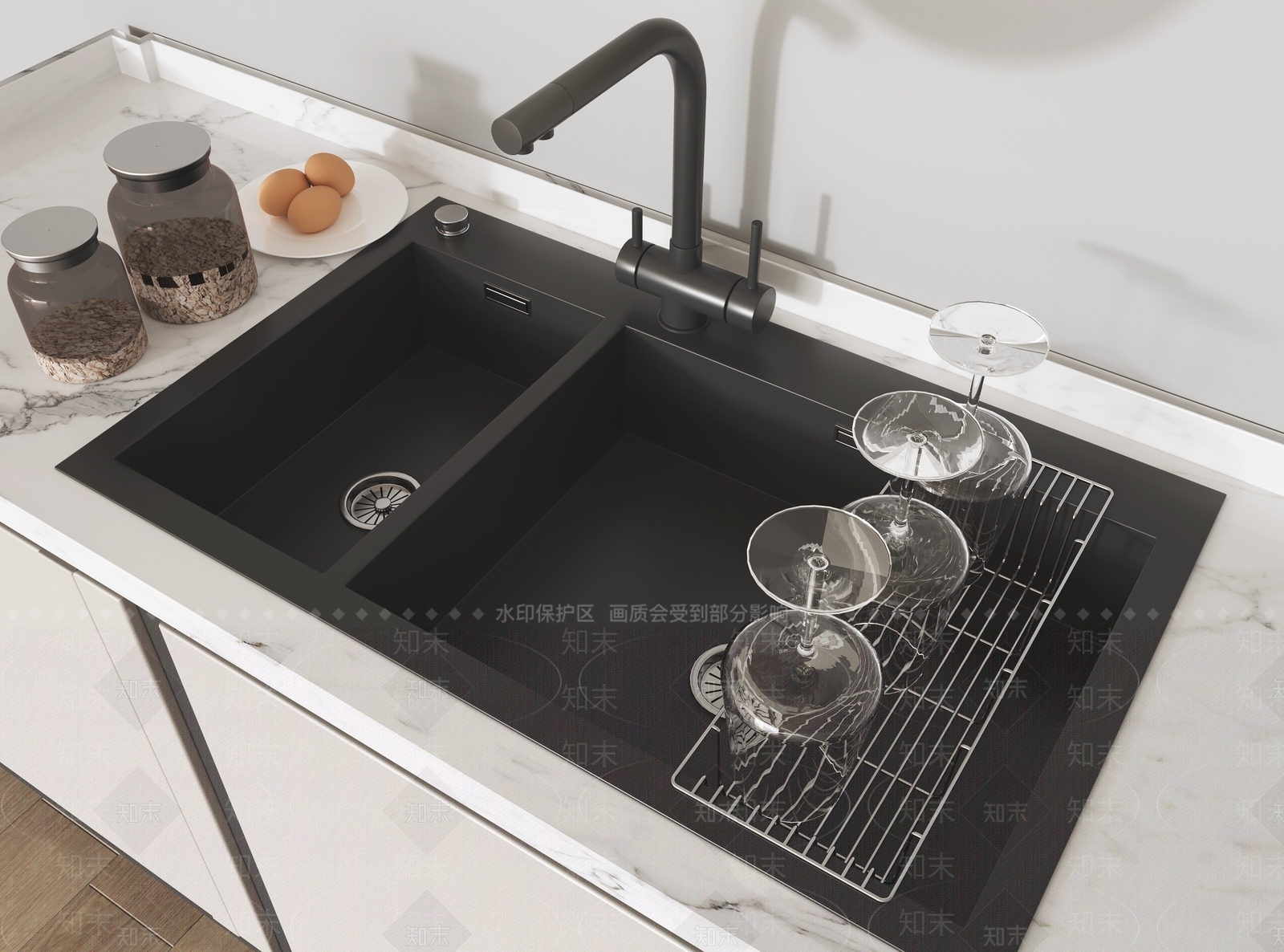 现代水槽SU模型下载【ID:1165599763】