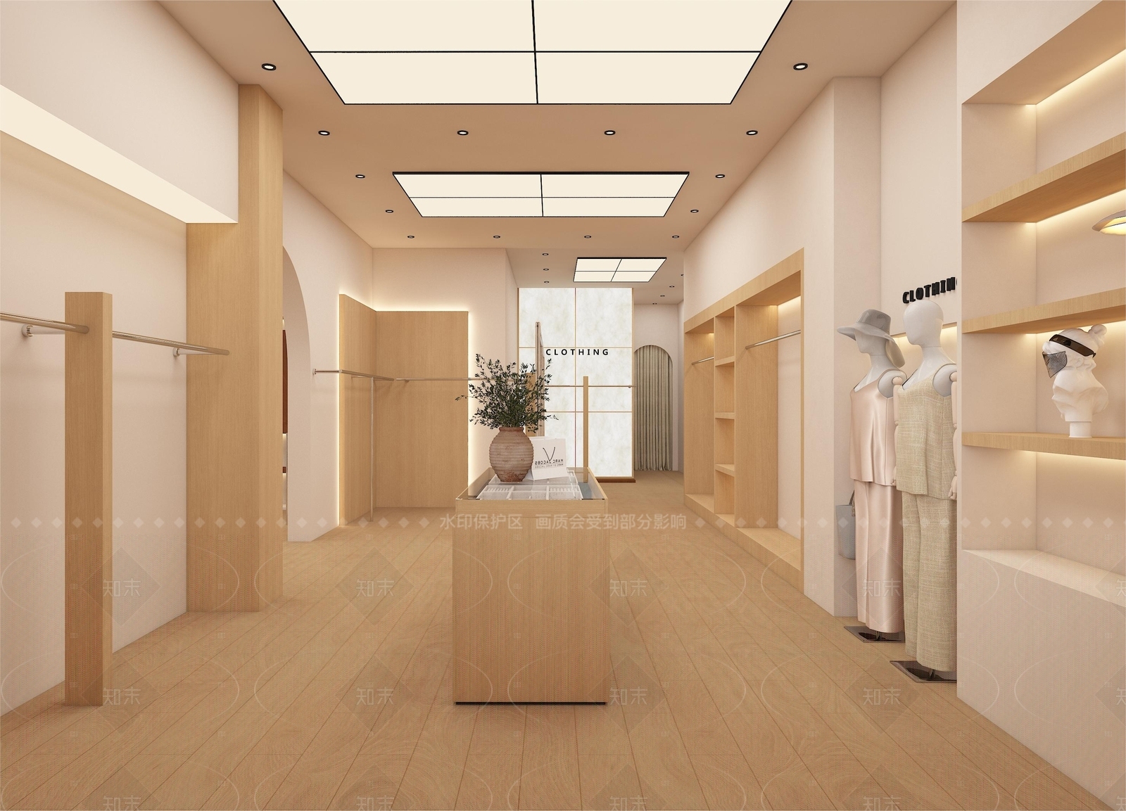 现代服装店3D模型下载【ID:1214648250】