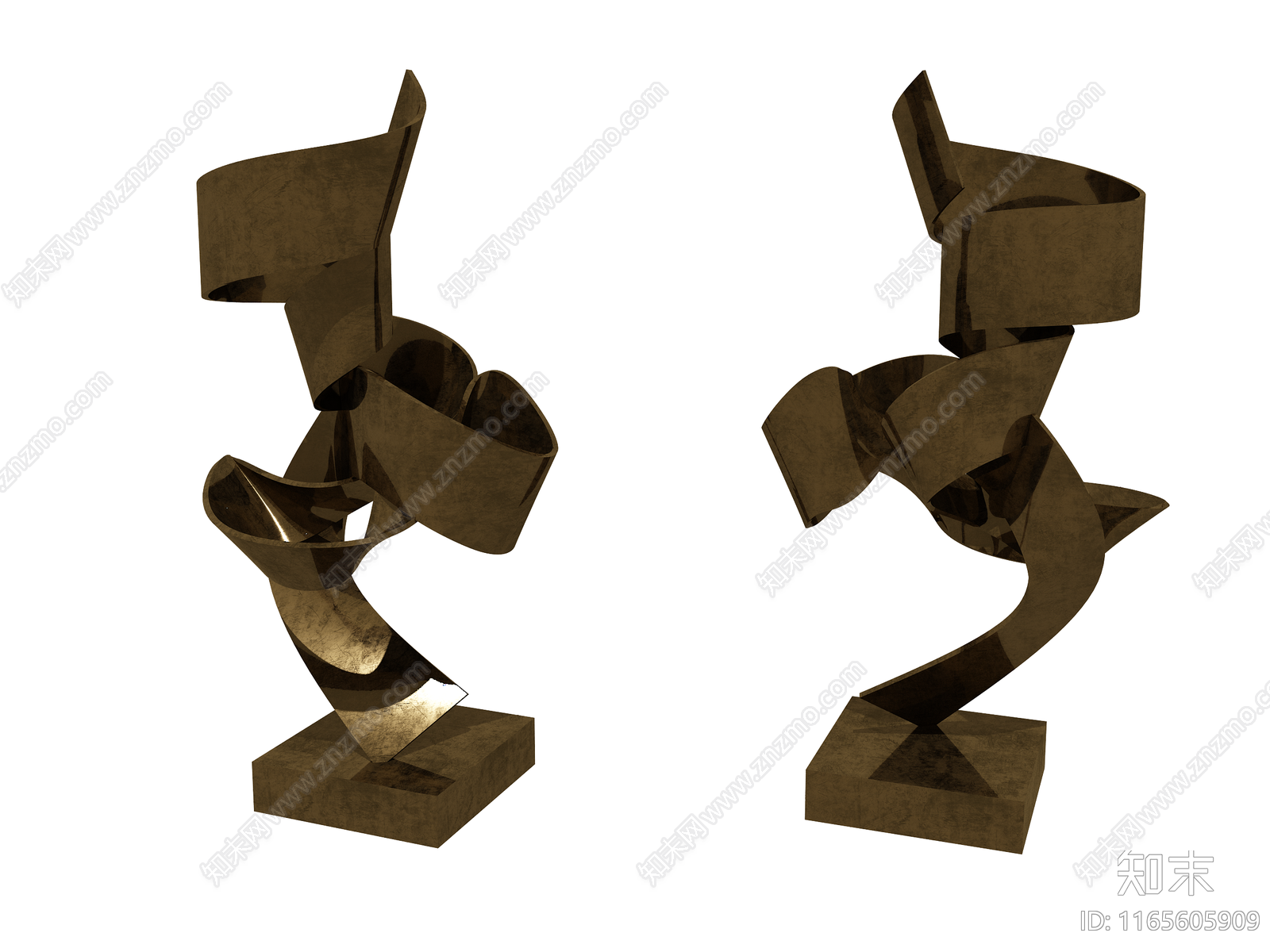 轻奢现代雕塑摆件3D模型下载【ID:1165605909】