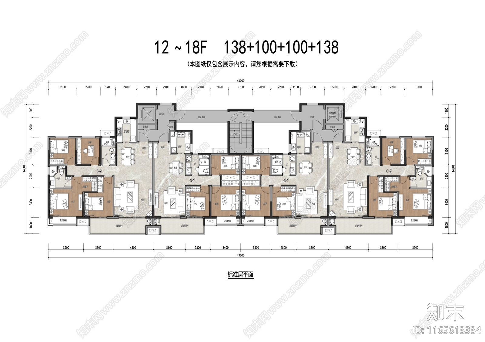 建筑平面图施工图下载【ID:1165613334】