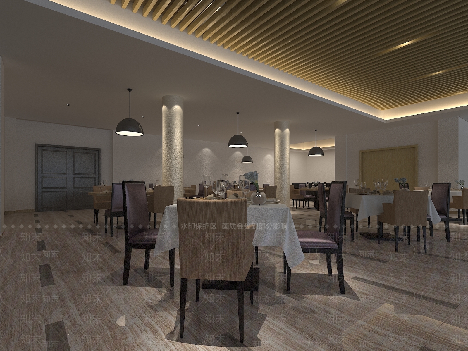 现代西餐厅3D模型下载【ID:1165620414】