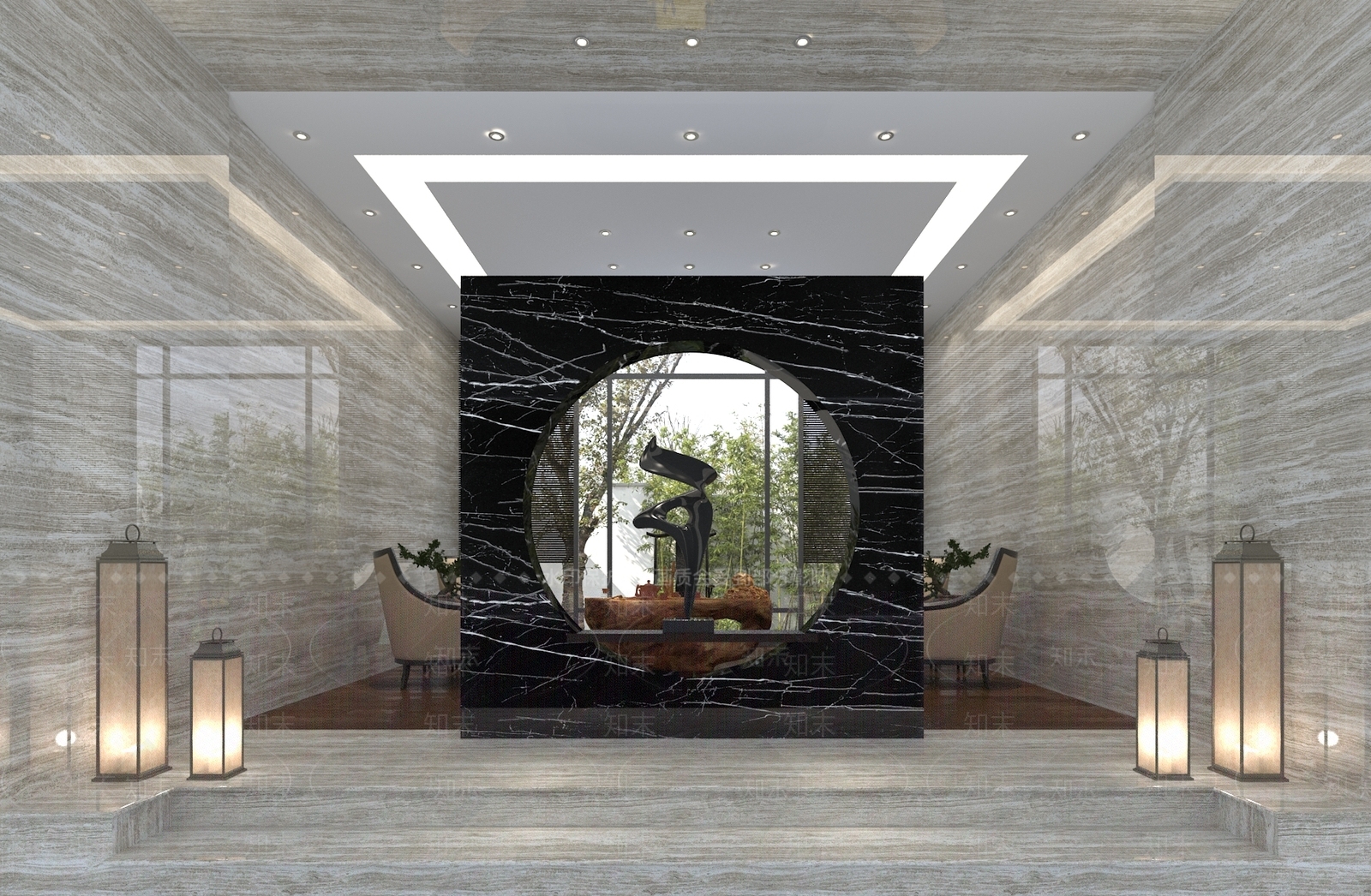 现代接待室3D模型下载【ID:1165621323】
