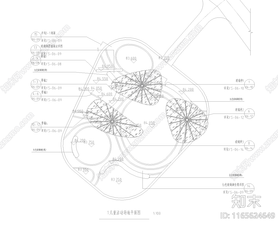 现代亭子节点cad施工图下载【ID:1165624649】