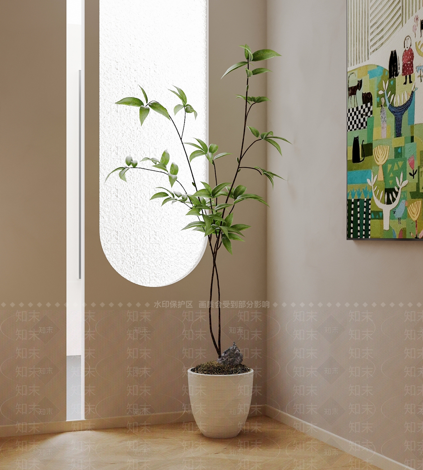 盆栽3D模型下载【ID:1165632882】