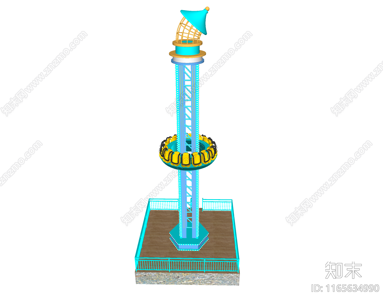 游乐设施SU模型下载【ID:1165634990】