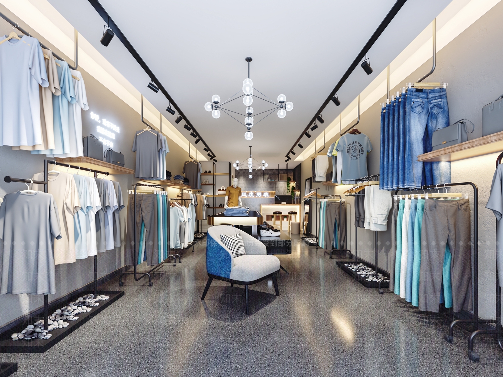 现代服装店3D模型下载【ID:1165639806】