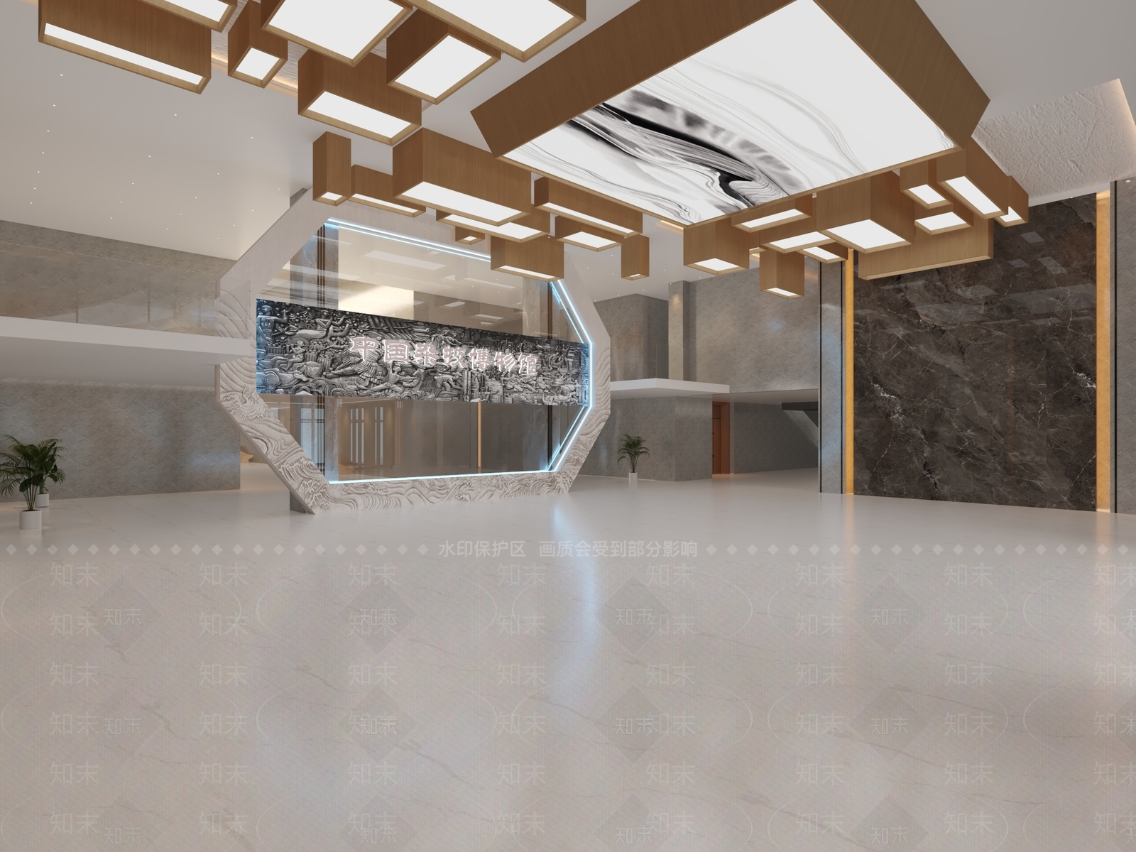 现代新中式博物馆3D模型下载【ID:1165639800】