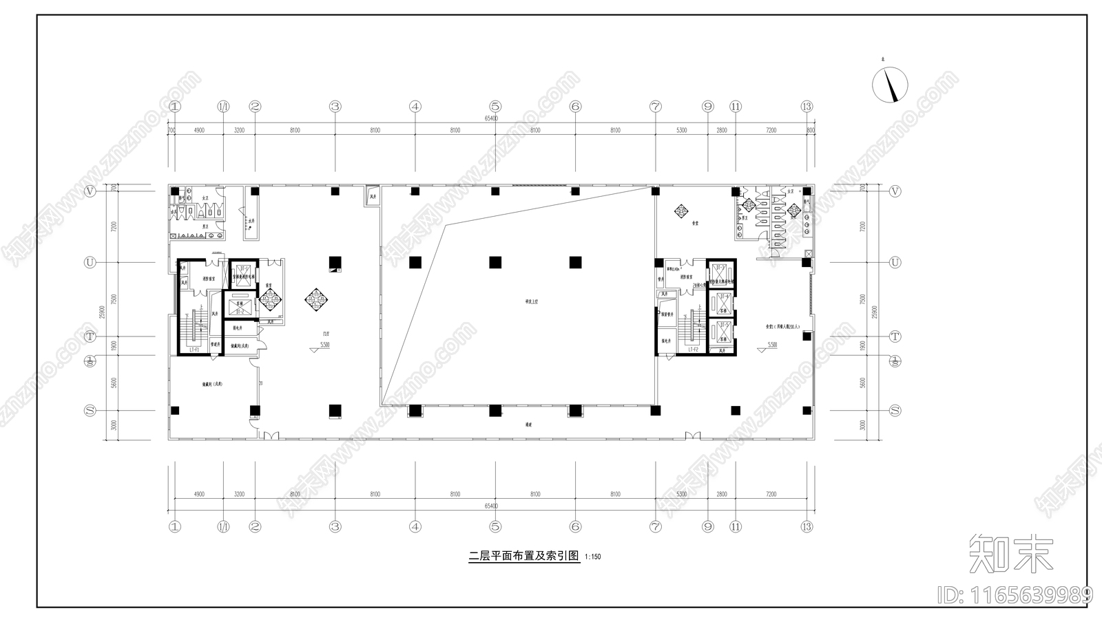 现代整体办公空间cad施工图下载【ID:1165639989】