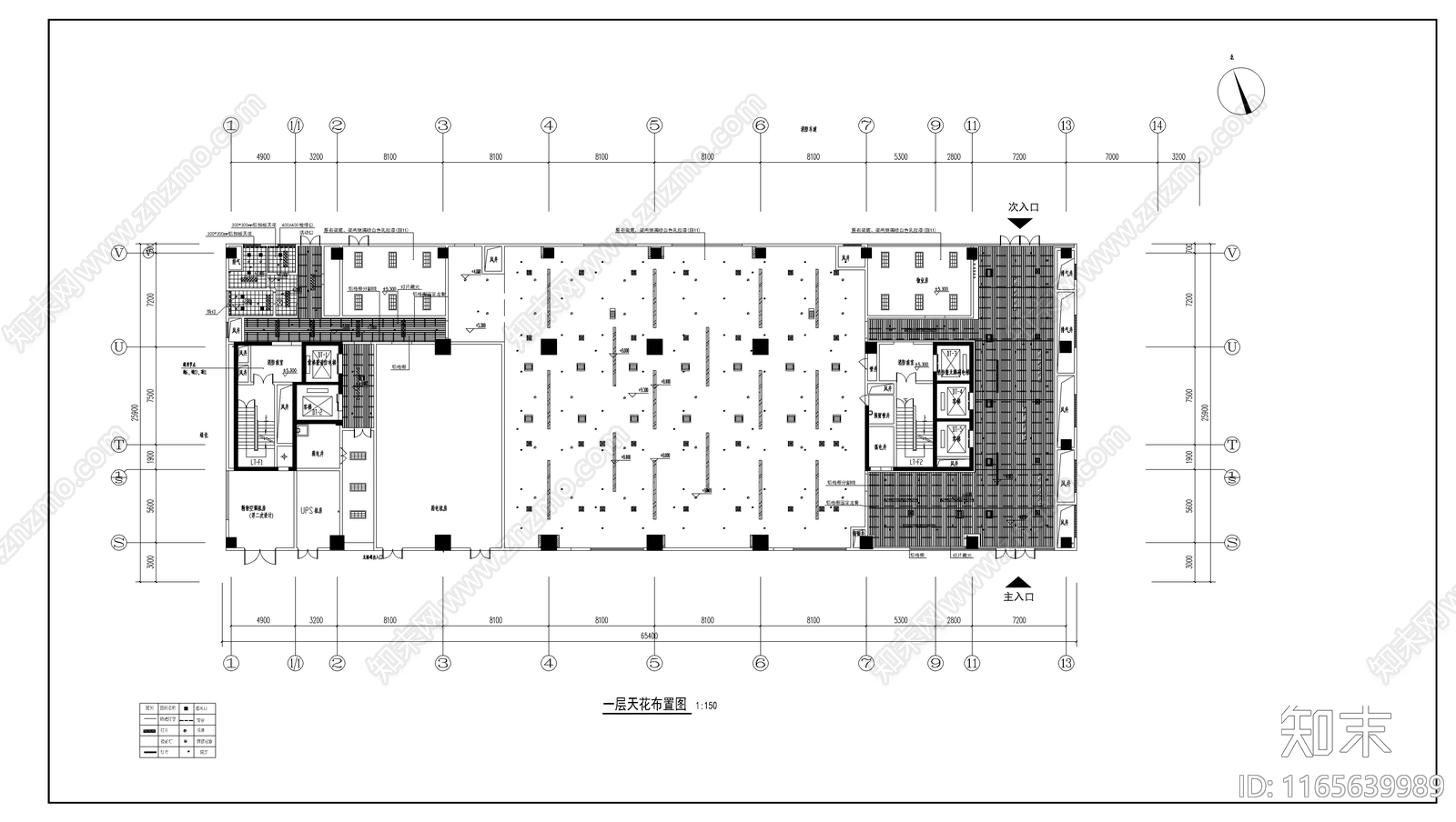 现代整体办公空间cad施工图下载【ID:1165639989】