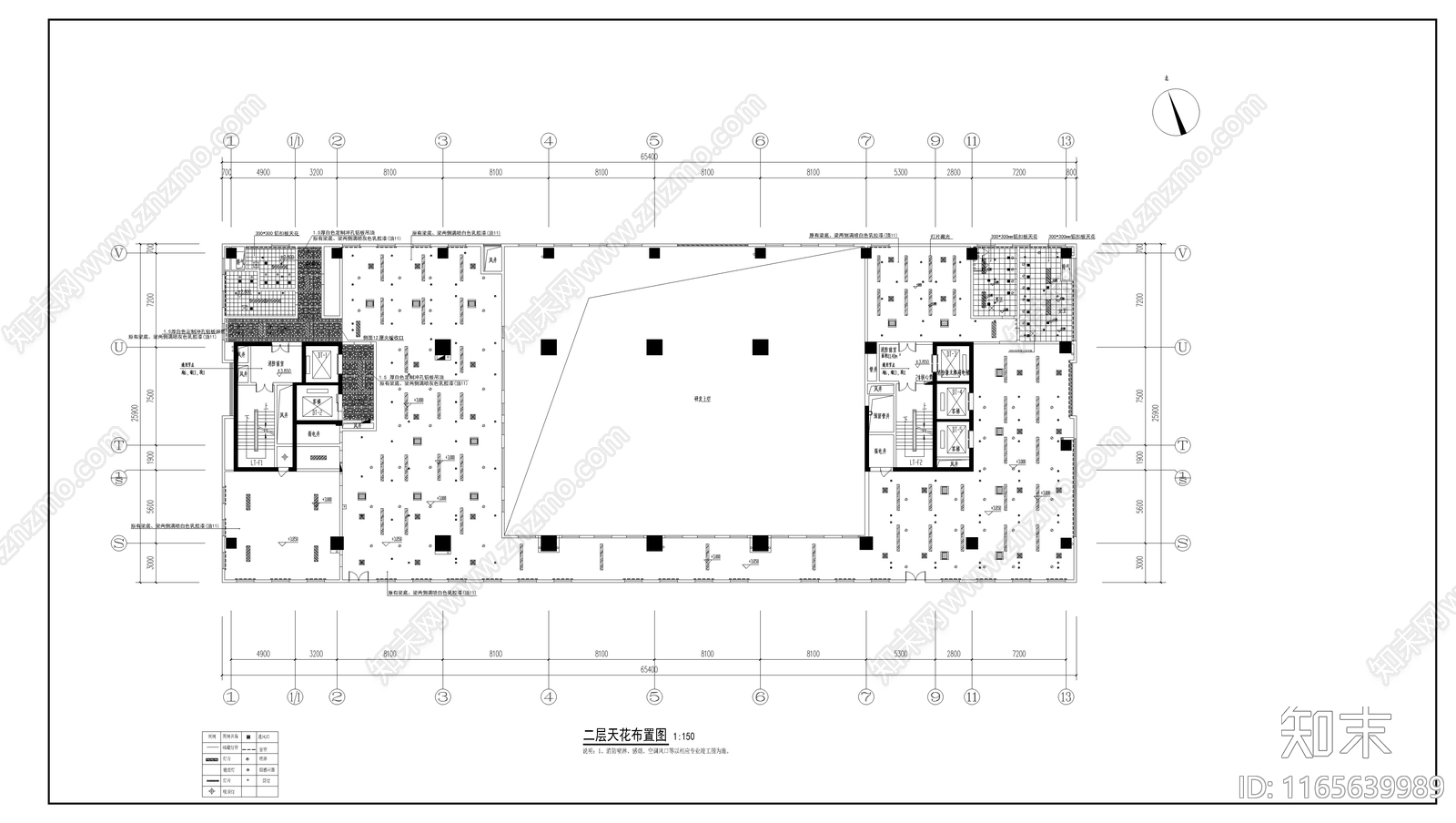 现代整体办公空间cad施工图下载【ID:1165639989】