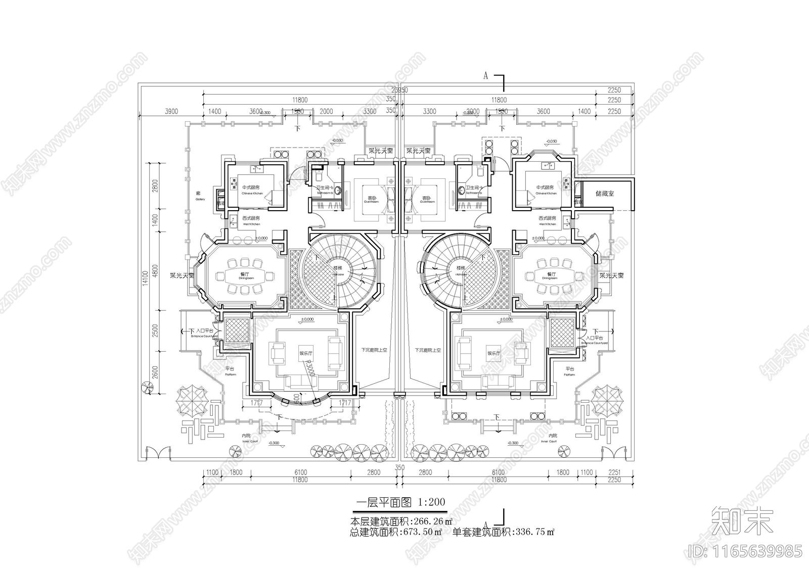 现代欧式别墅建筑施工图下载【ID:1165639985】