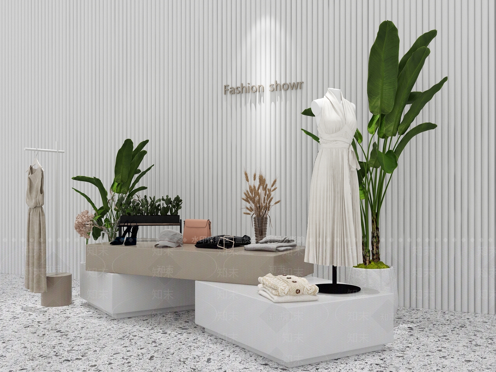 现代服装店3D模型下载【ID:1165643597】