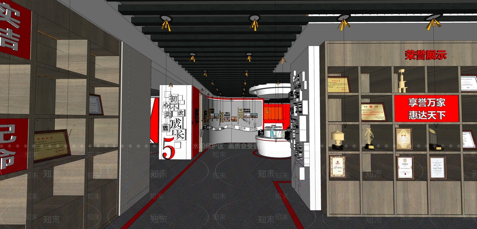 现代新中式其他文化空间SU模型下载【ID:1165645081】