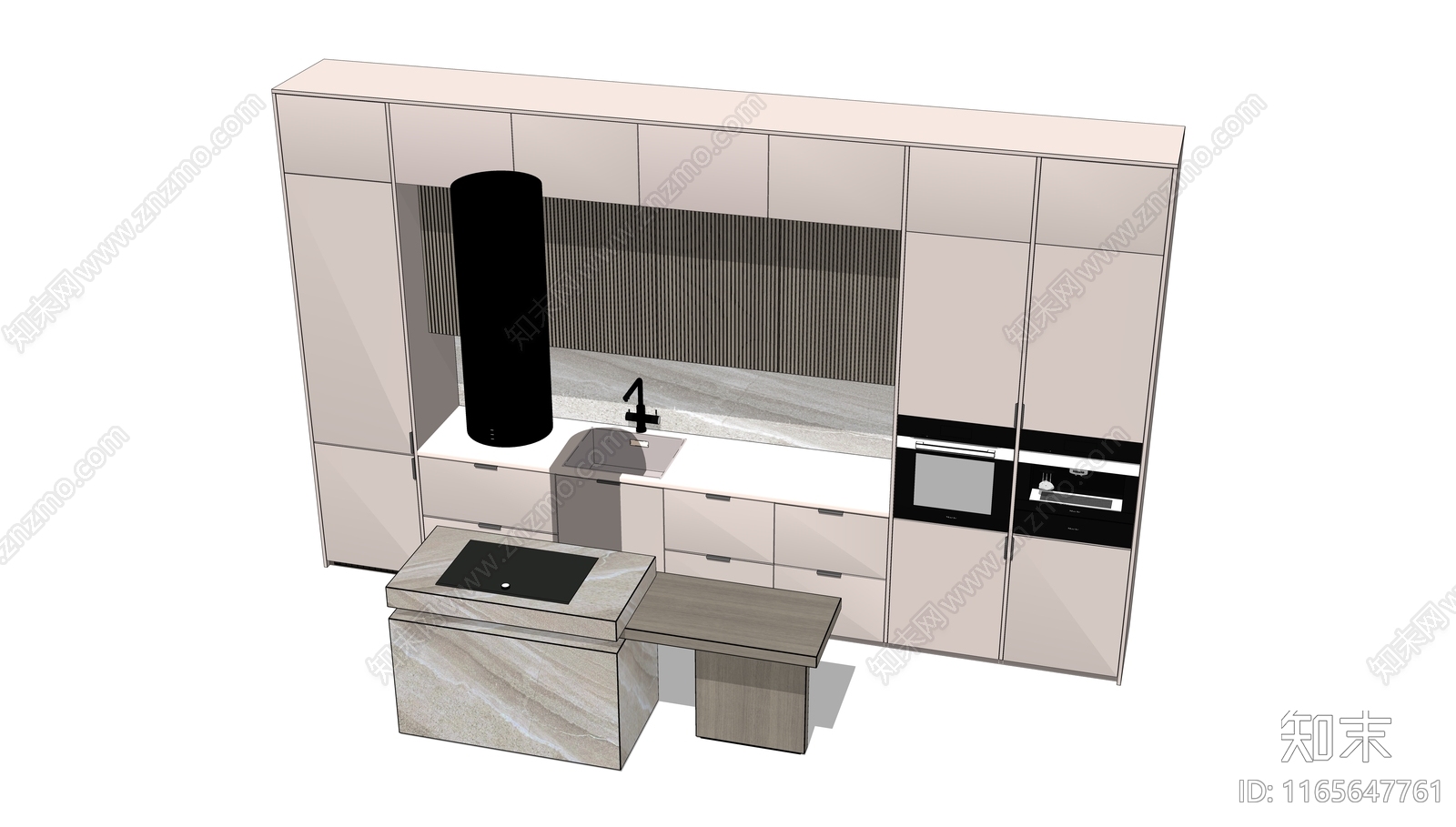 现代意式橱柜SU模型下载【ID:1165647761】