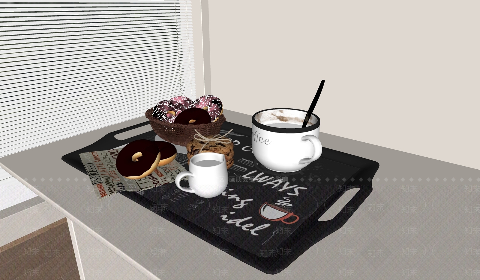 餐具SU模型下载【ID:1165648097】