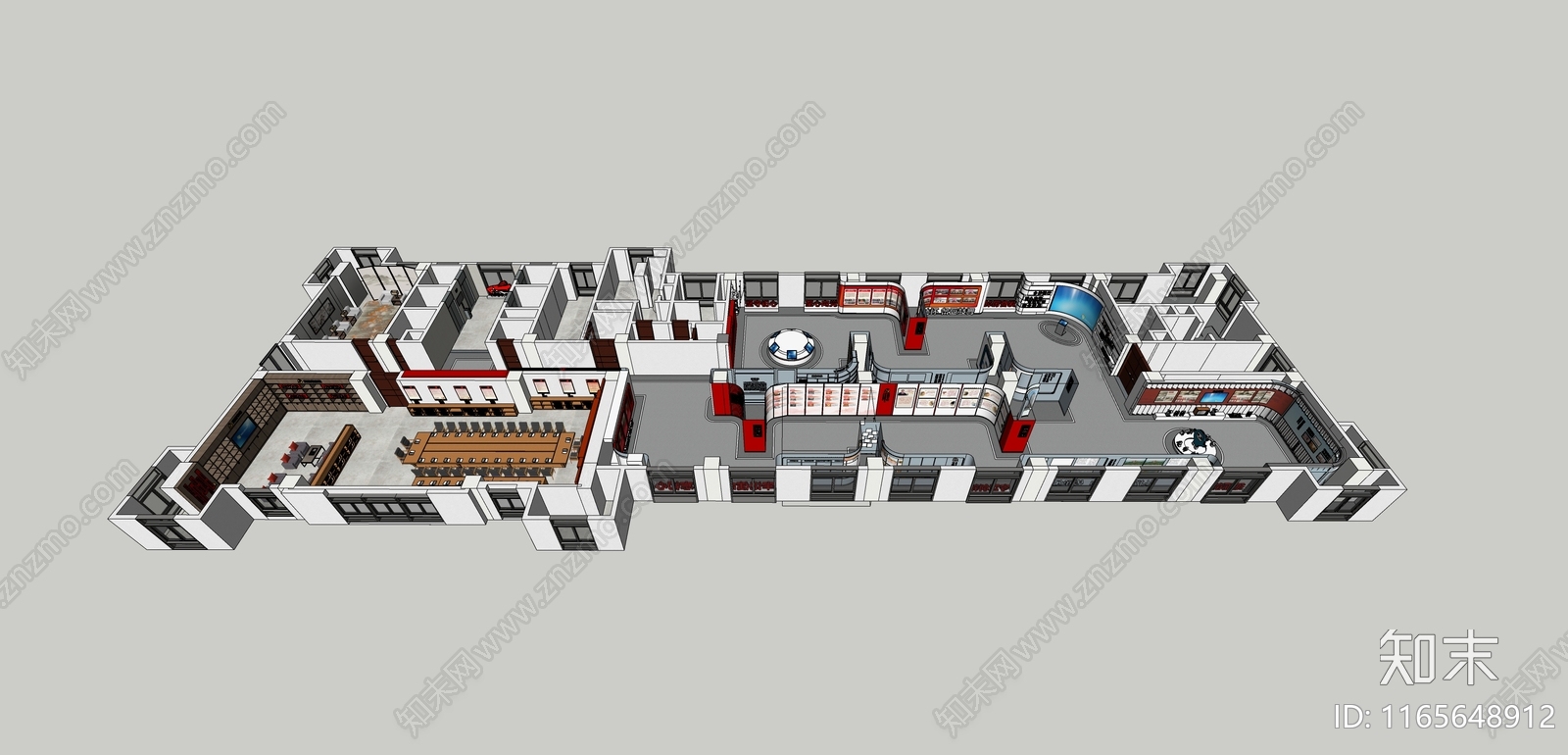 现代新中式其他文化空间SU模型下载【ID:1165648912】