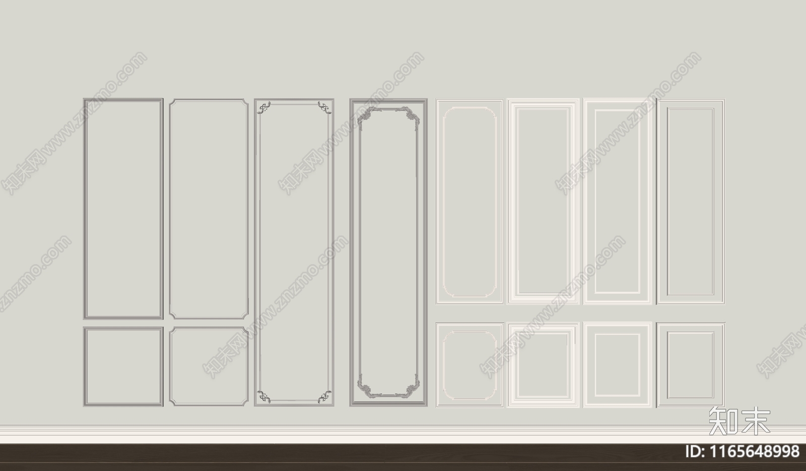 现代石膏线SU模型下载【ID:1165648998】