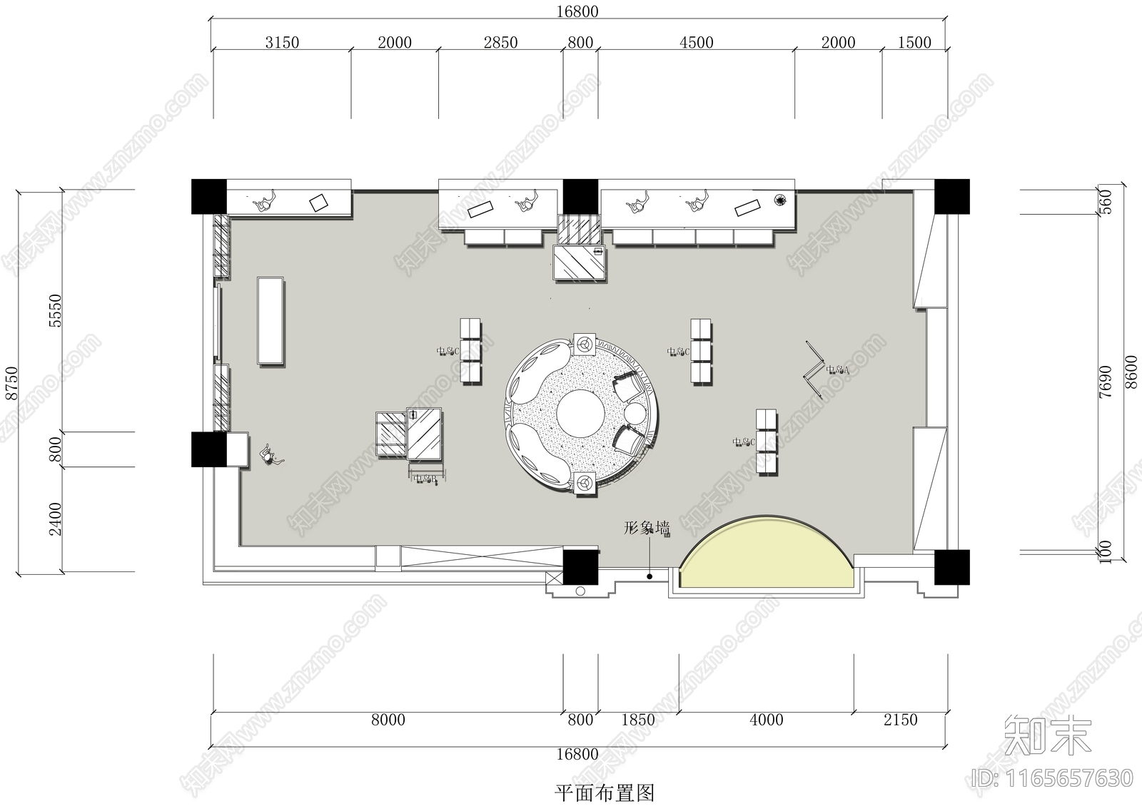 现代其他商业空间cad施工图下载【ID:1165657630】