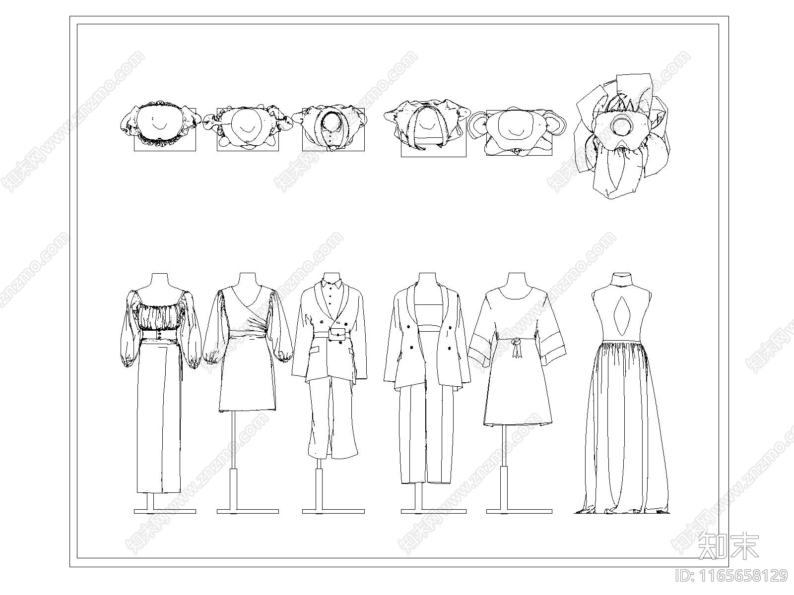 现代服装鞋帽施工图下载【ID:1165658129】