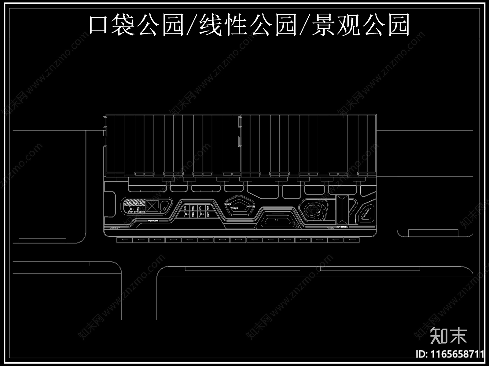 现代公园景观cad施工图下载【ID:1165658711】