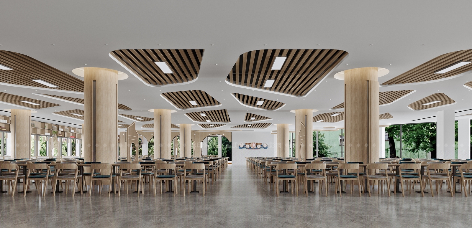 现代自助餐厅3D模型下载【ID:1214649484】