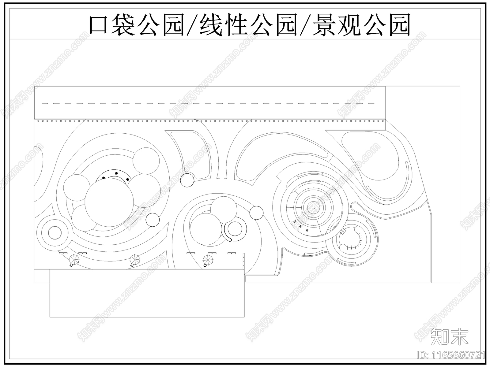 现代公园景观施工图下载【ID:1165660721】