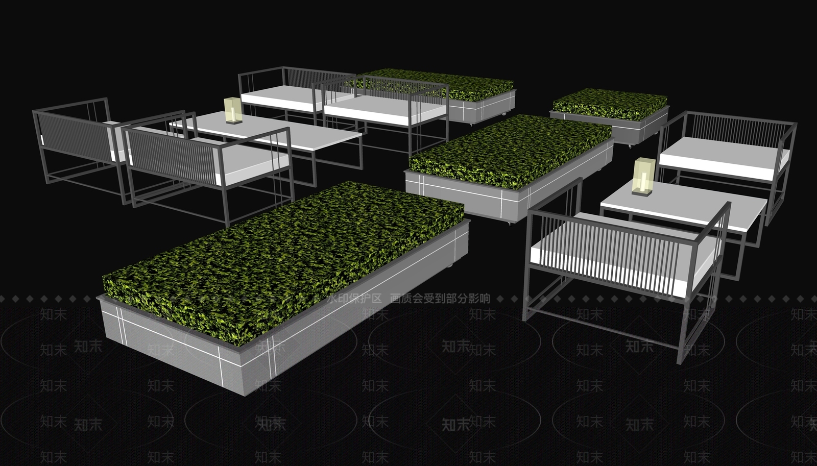 现代简约户外椅SU模型下载【ID:1165662747】