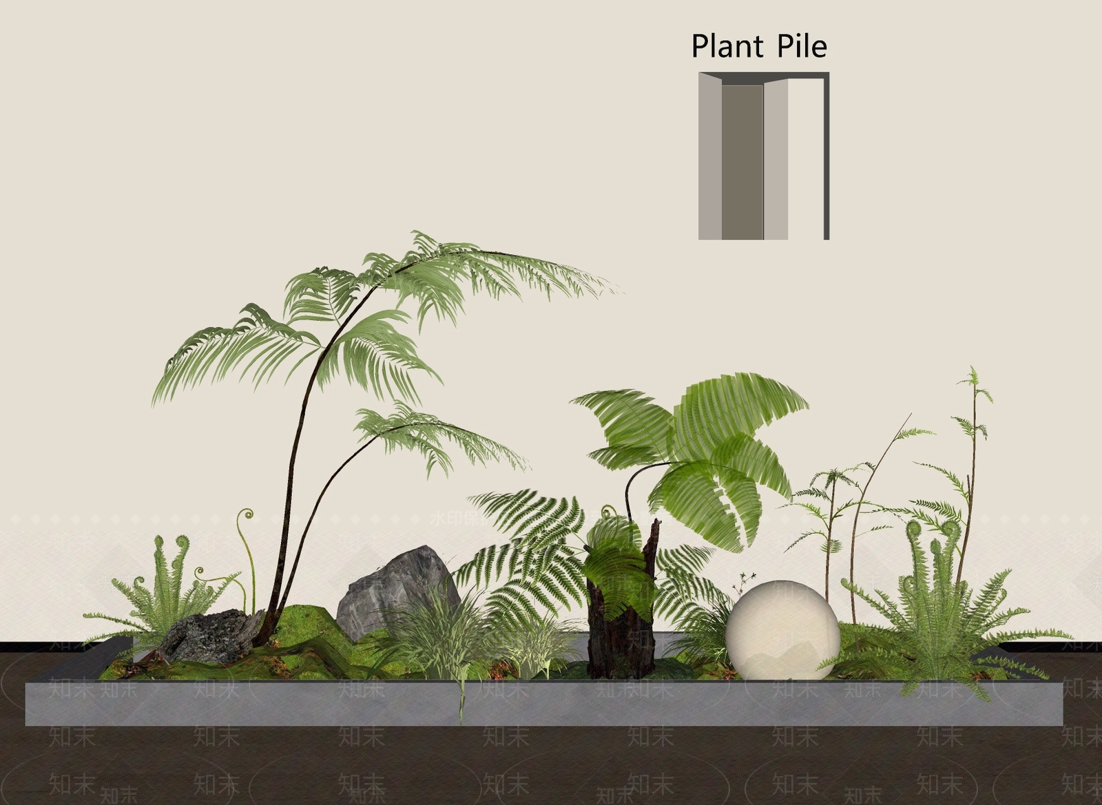 植物组合SU模型下载【ID:1165667448】