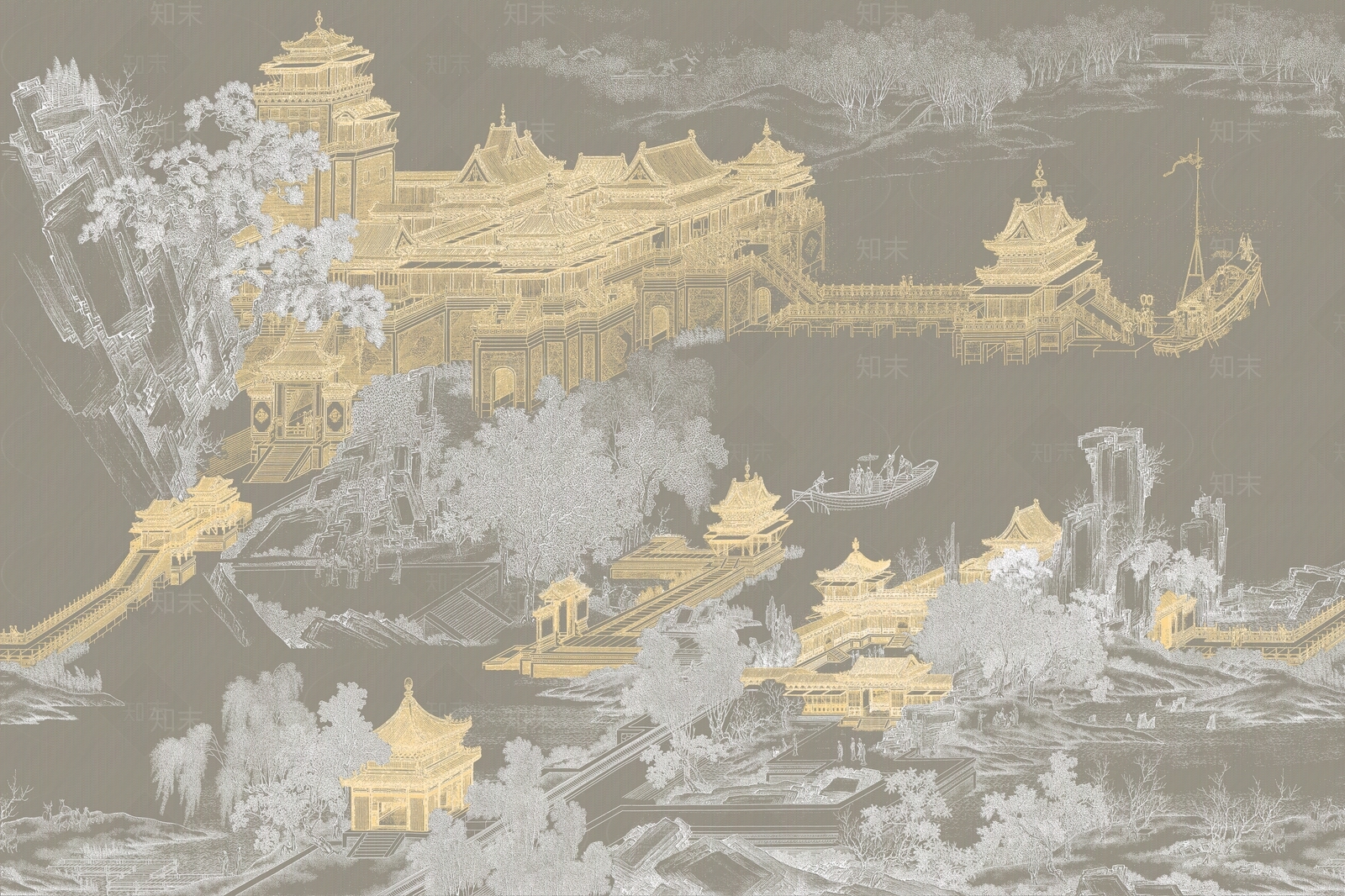 新中式中式壁纸贴图下载【ID:1165669269】_【知末网贴图库】