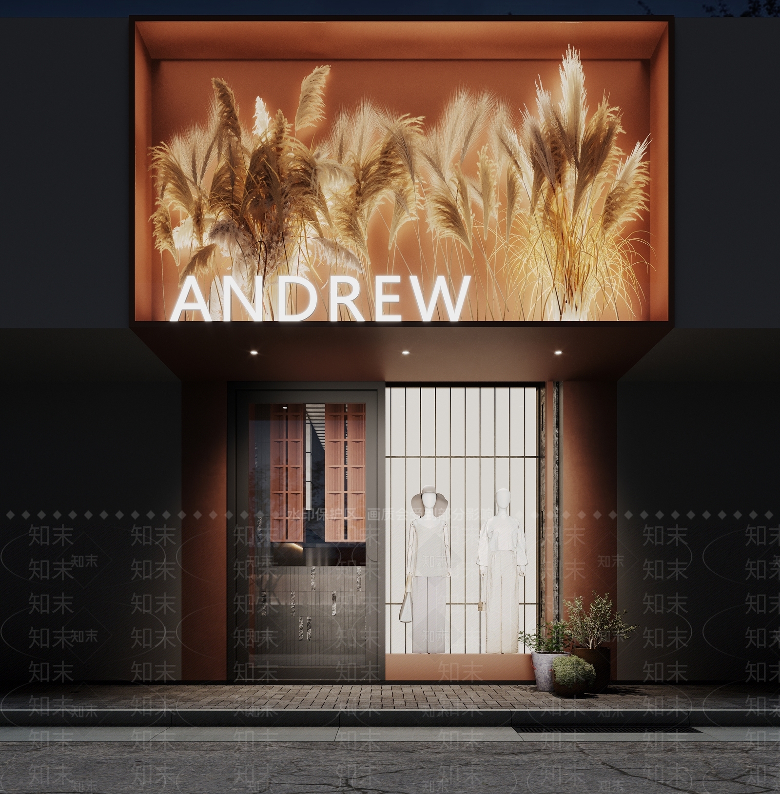 侘寂服装店3D模型下载【ID:1165670179】