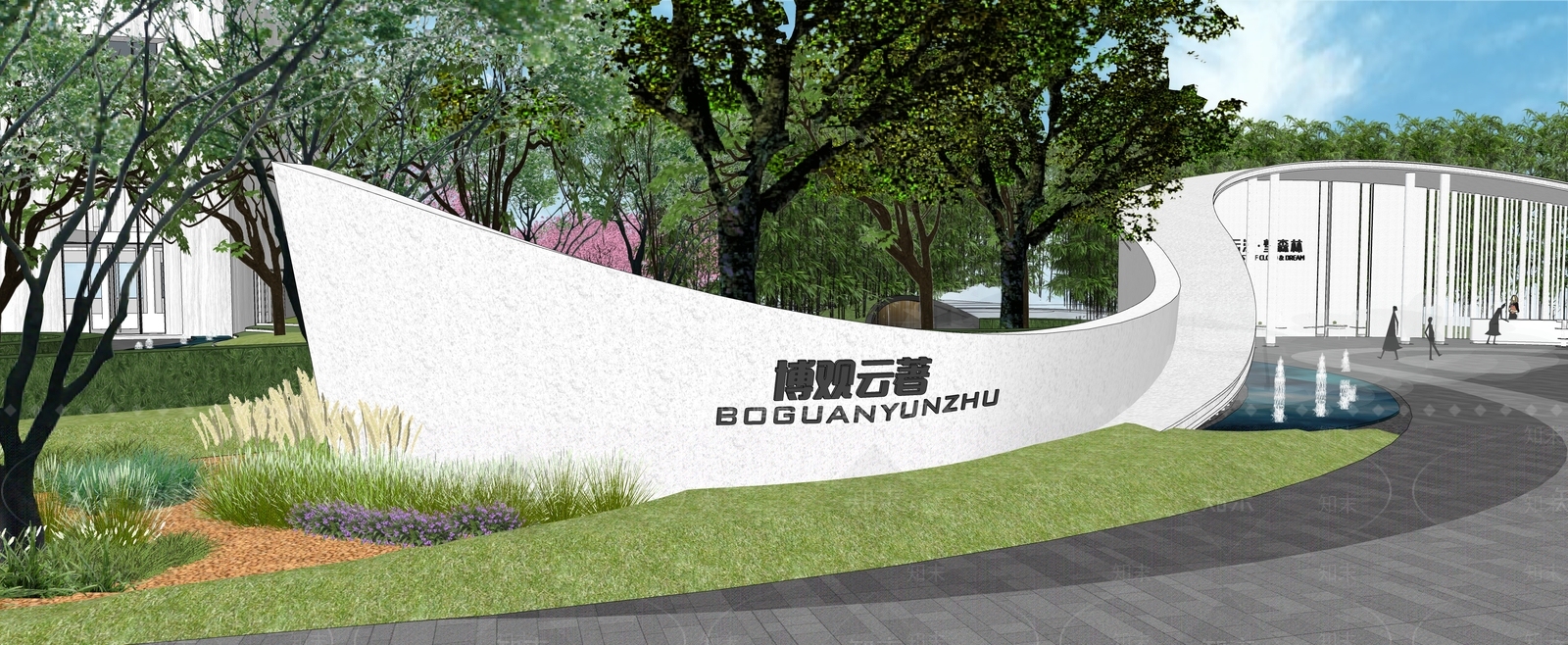 现代景观公园SU模型下载【ID:1165676018】